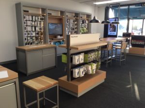 Interior of Victra Verizon Authorized Retail Store in San Francisco Sloat, CA.