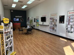 Interior of Victra Verizon Authorized Retail Store in San Rafael Street, CA.