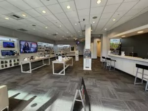 Interior of Victra Verizon Authorized Retail Store in Valencia, CA.