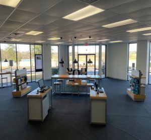 Interior of Victra Verizon Authorized Retail Store in Auburn, AL.