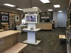Interior of Victra Verizon Authorized Retail Store in Ozark, AL.