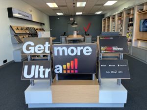 Interior of Victra Verizon Authorized Retail Store in Kingman Beverly, AZ.
