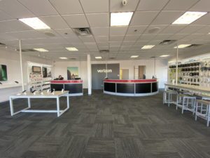 Interior of Victra Verizon Authorized Retail Store in Mesa McKellips, AZ.