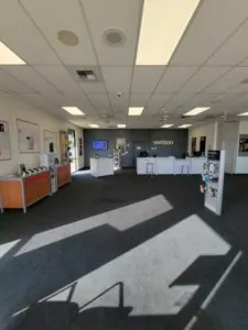 Interior of Victra Verizon Authorized Retail Store in Bakersfield Rosedale, CA.