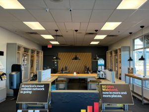 Interior of Victra Verizon Authorized Retail Store in Williston 2nd, ND.