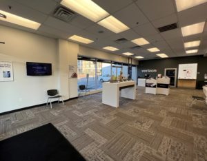 Interior of Victra Verizon Authorized Retail Store in Morristown, NJ.