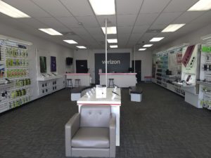 Interior of Victra Verizon Authorized Retail Store in Spokane Valley, WA.