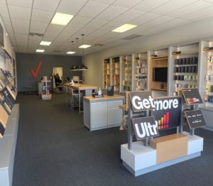 Interior of Victra Verizon Authorized Retail Store in Miami, AZ.