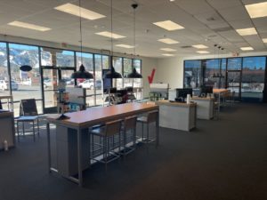 Interior of Victra Verizon Authorized Retail Store in Big Bear Lake, CA.