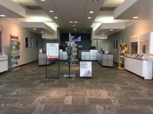 Interior of Victra Verizon Authorized Retail Store in Fontana, CA.