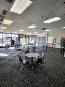 Interior of Victra Verizon Authorized Retail Store in Visalia, CA.