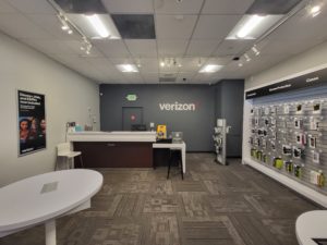 Interior of Victra Verizon Authorized Retail Store in Aurora Mall, CO.