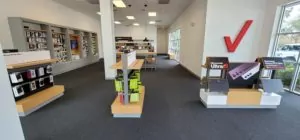 Interior of Victra Verizon Authorized Retail Store in Orlando-Lake Bryan, FL.