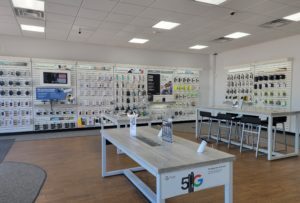 Interior of Victra Verizon Authorized Retail Store in Webster, MA.