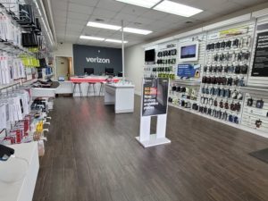 Interior of Victra Verizon Authorized Retail Store in Shoreham, NY.